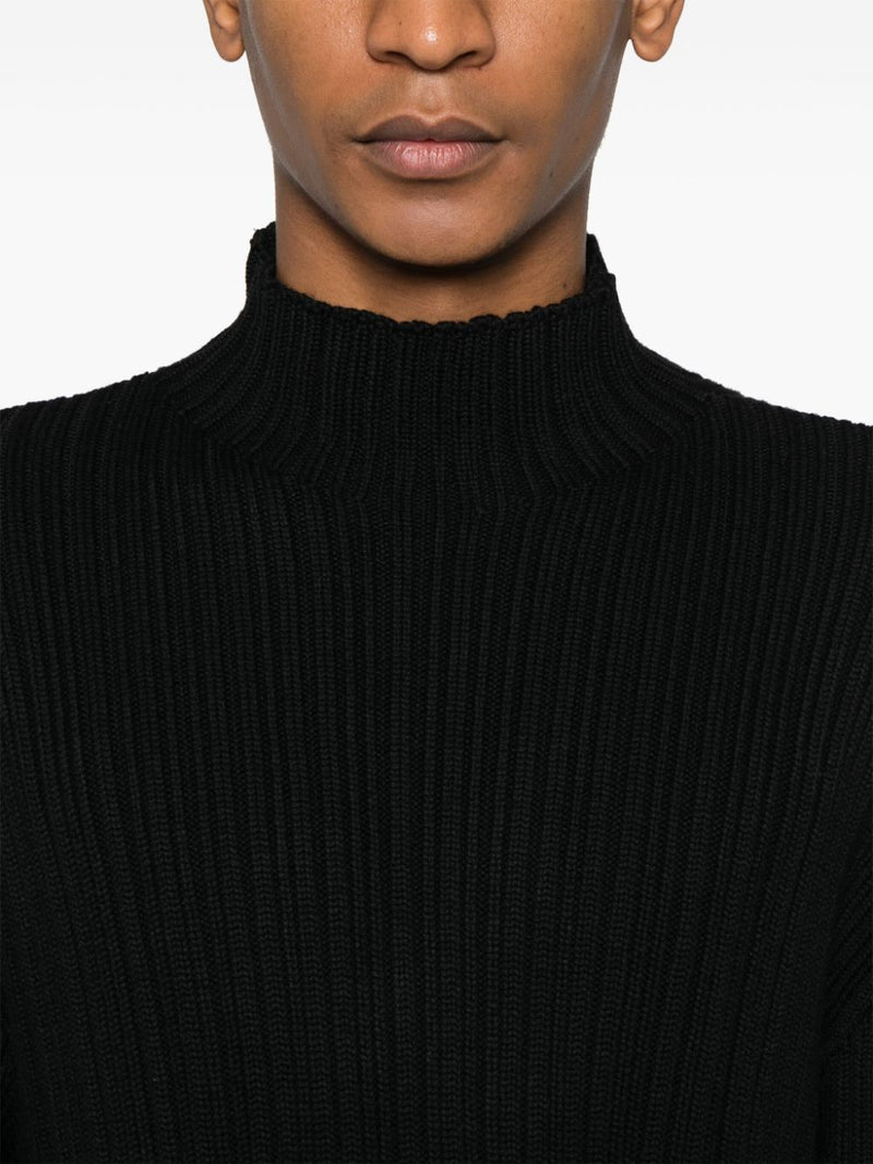 LOUIS GABRIEL NOUCHI - Men Mockneck Rib Sweater