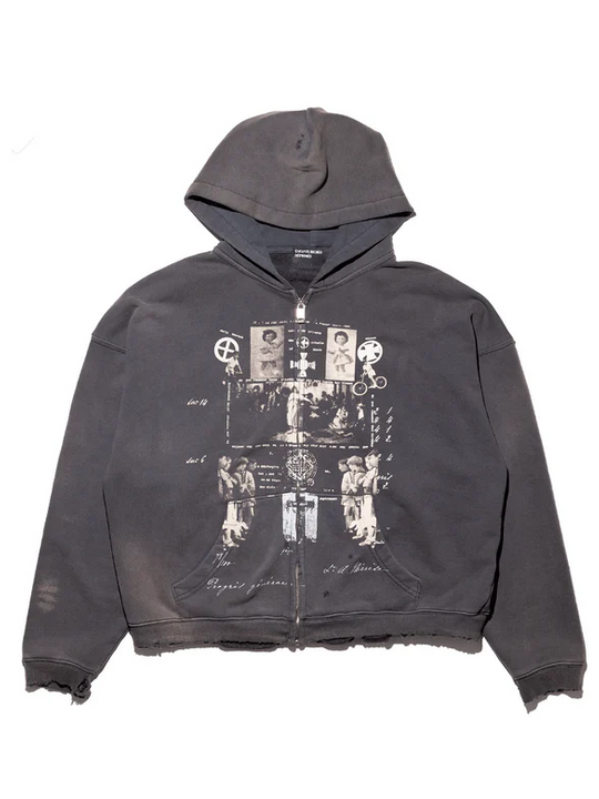 Black hoodie, front view