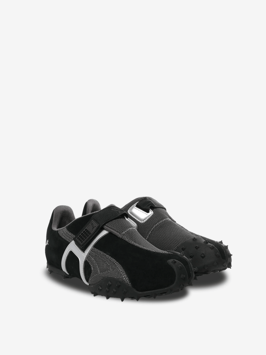 Black and gray shoe,side view