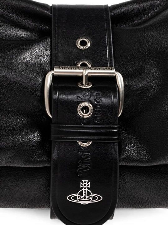 Close up of Black bag, showing detail