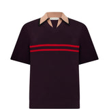 Purple t-shirts, front view