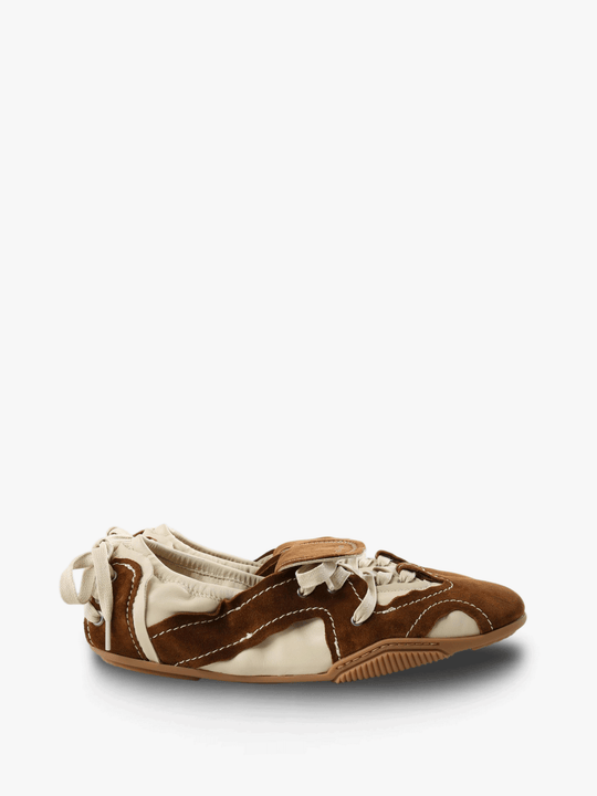 Brown shoes, front view