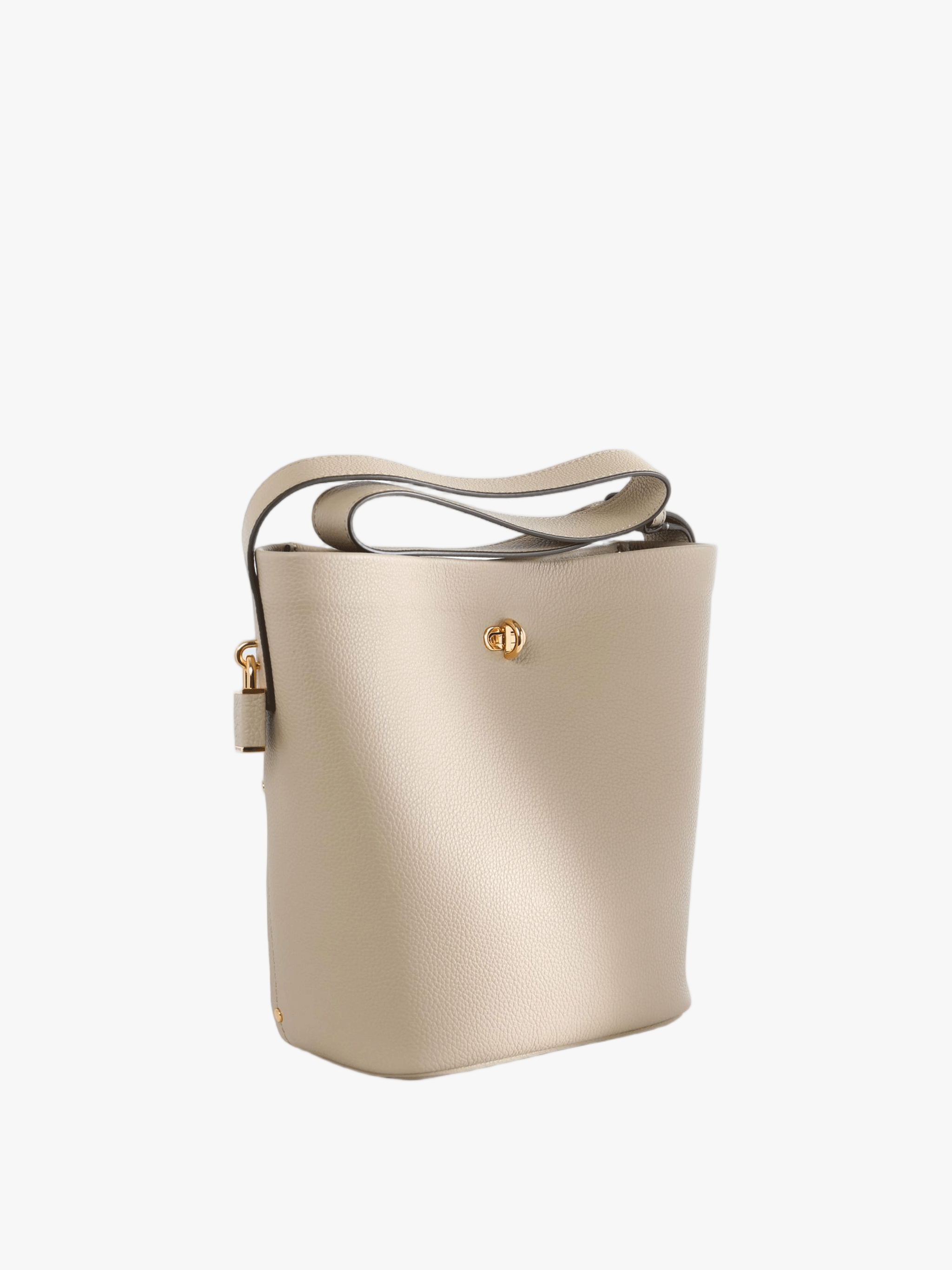 Tan bag, front view