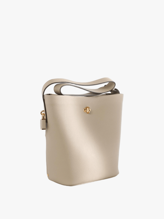 Tan bag, front view