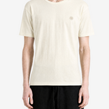 Tan t-shirt, full body view