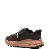 Brown sneakers, back view