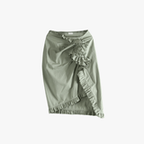 Green skirt, front view