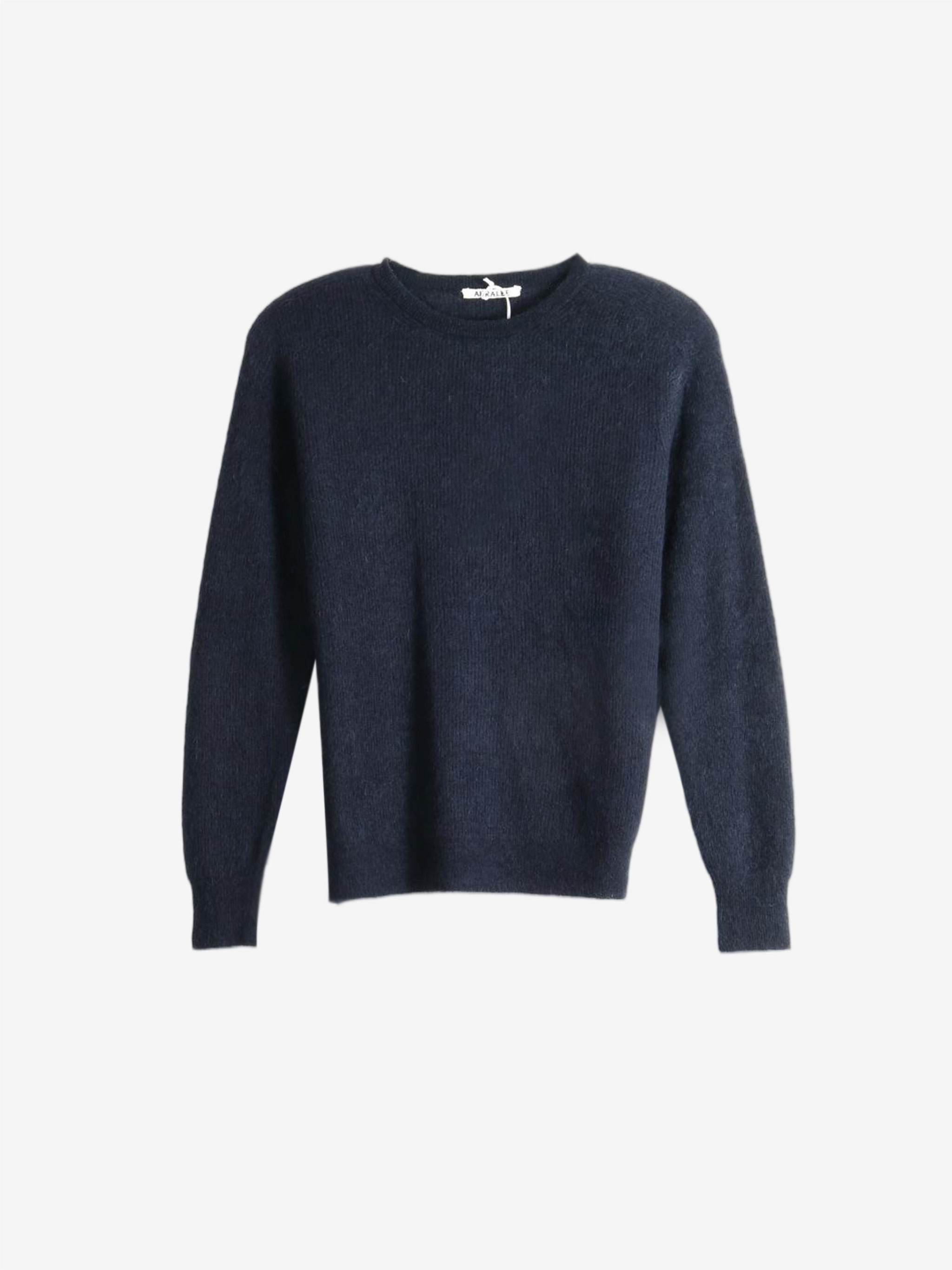 Navy knitwear, front view