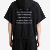 Black hoodie, full body view