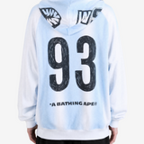 A BATHING APE - Men Hand Draw Football Shark Relaxed Fit Full Zip Hoodie