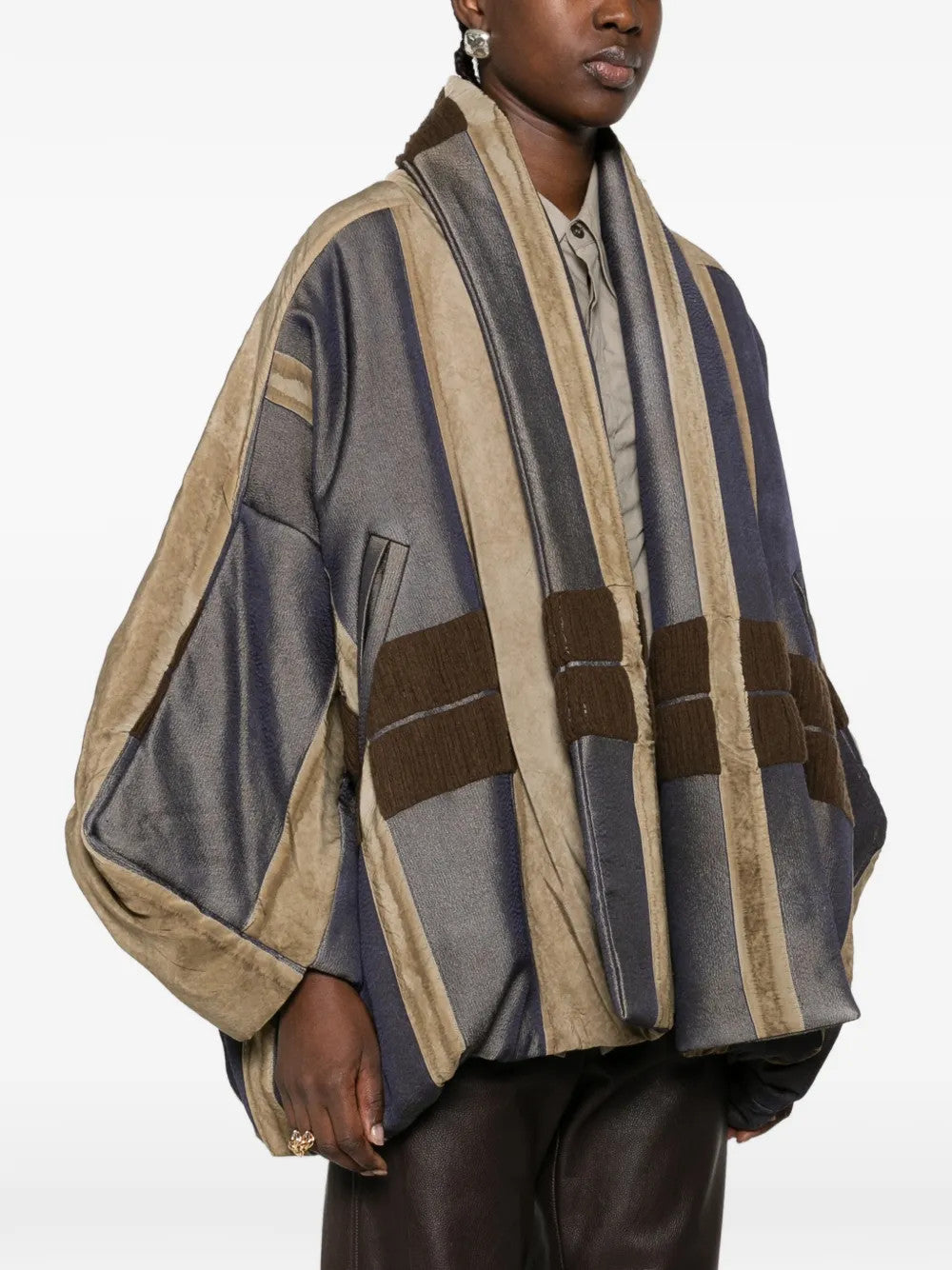 Tan jacket, front view
