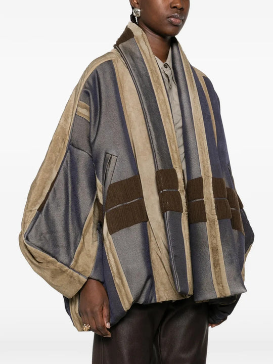Tan jacket, front view