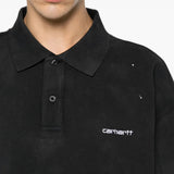 Black shirt worn by a person, showing the shirt fit
