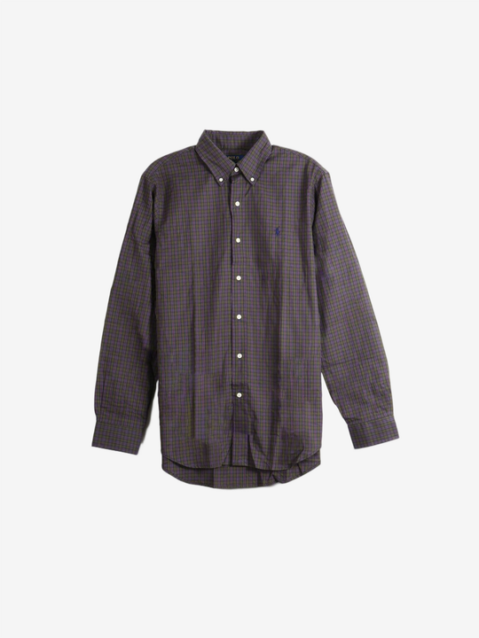 Purple shirt, front view