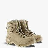 Tan boots, front view
