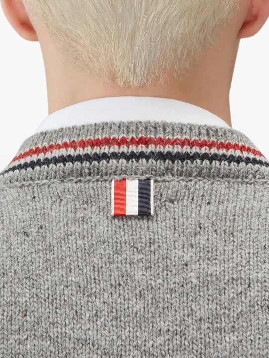 Grey knitwear, front view