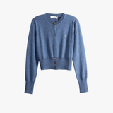 Blue knitwear, front view