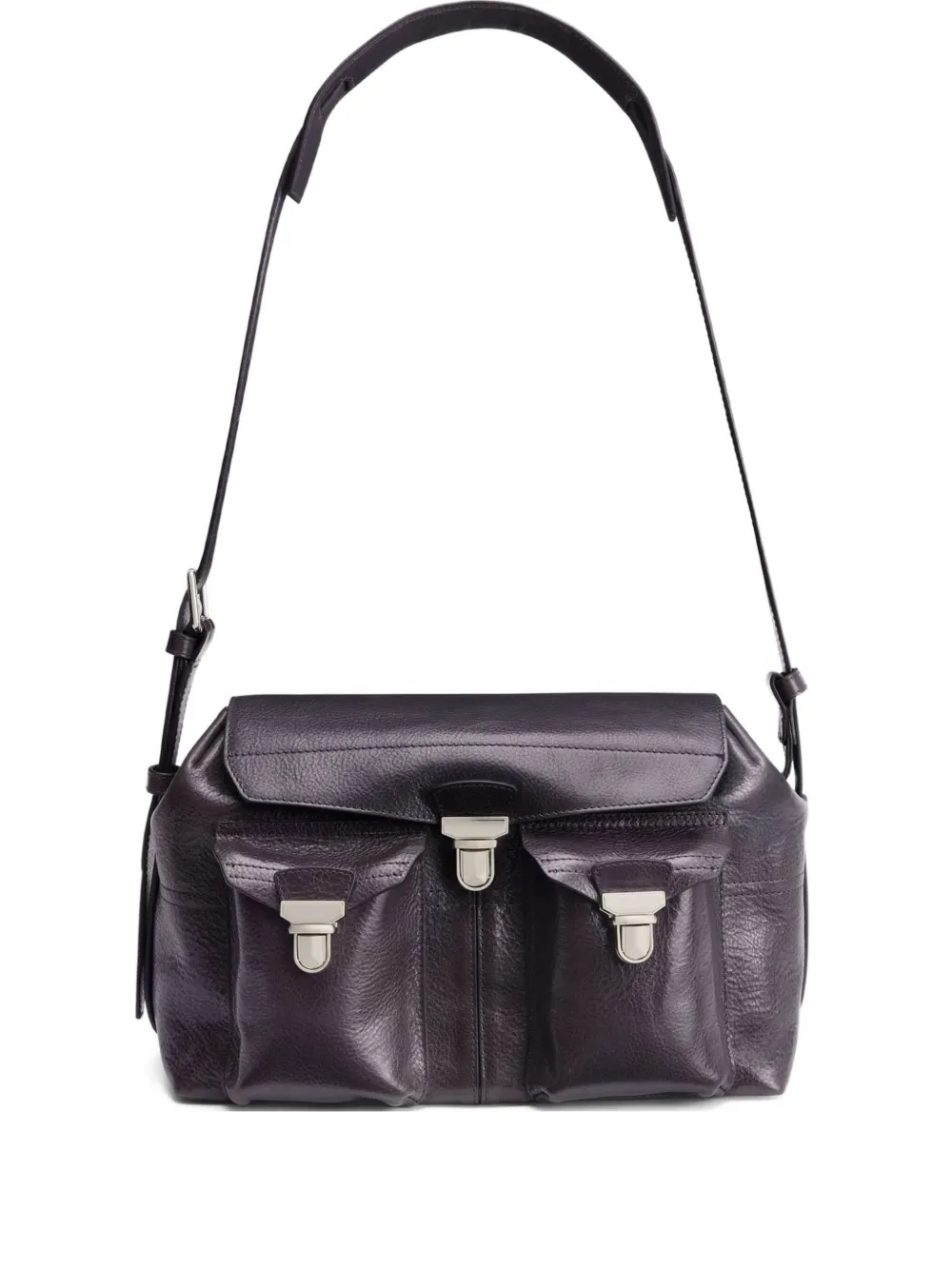 Purple bag, front view