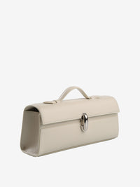 Beige handbag, side view