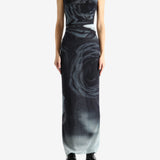 Grey dress,full body view