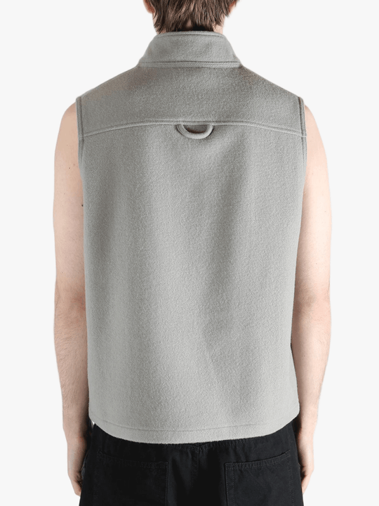 Grey top worn by a person, showing the top's fit