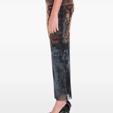 Black skirt worn by a person, showing the skirt fit