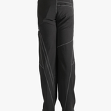 Brown pants worn by a person, showing the pants fit