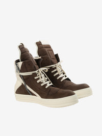 RICK OWENS - Men Nubuck Geobaskets Sneakers