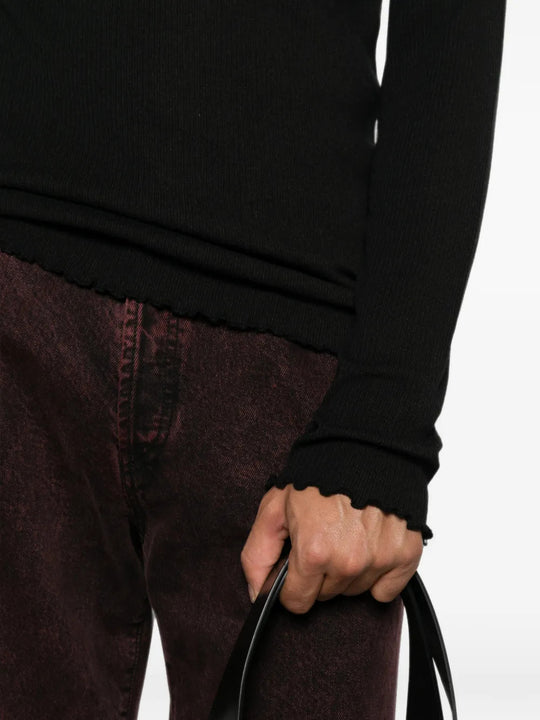 Black knitwear, front view