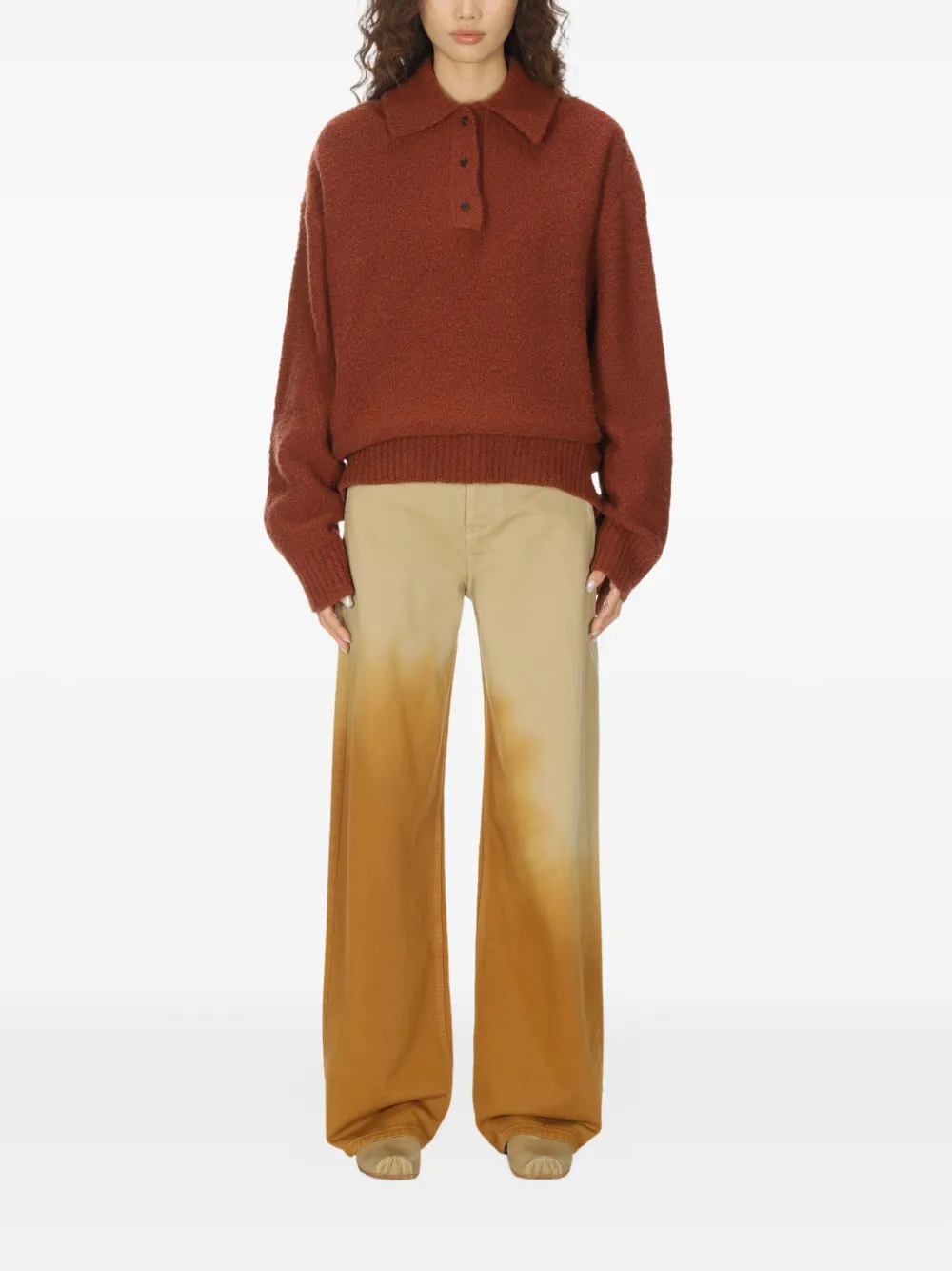  Brown pants, full body view