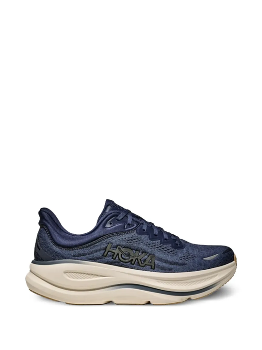 Blue sneakers, front view