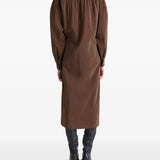 Brown dress, full body view