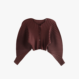 Brown cardigan, front view