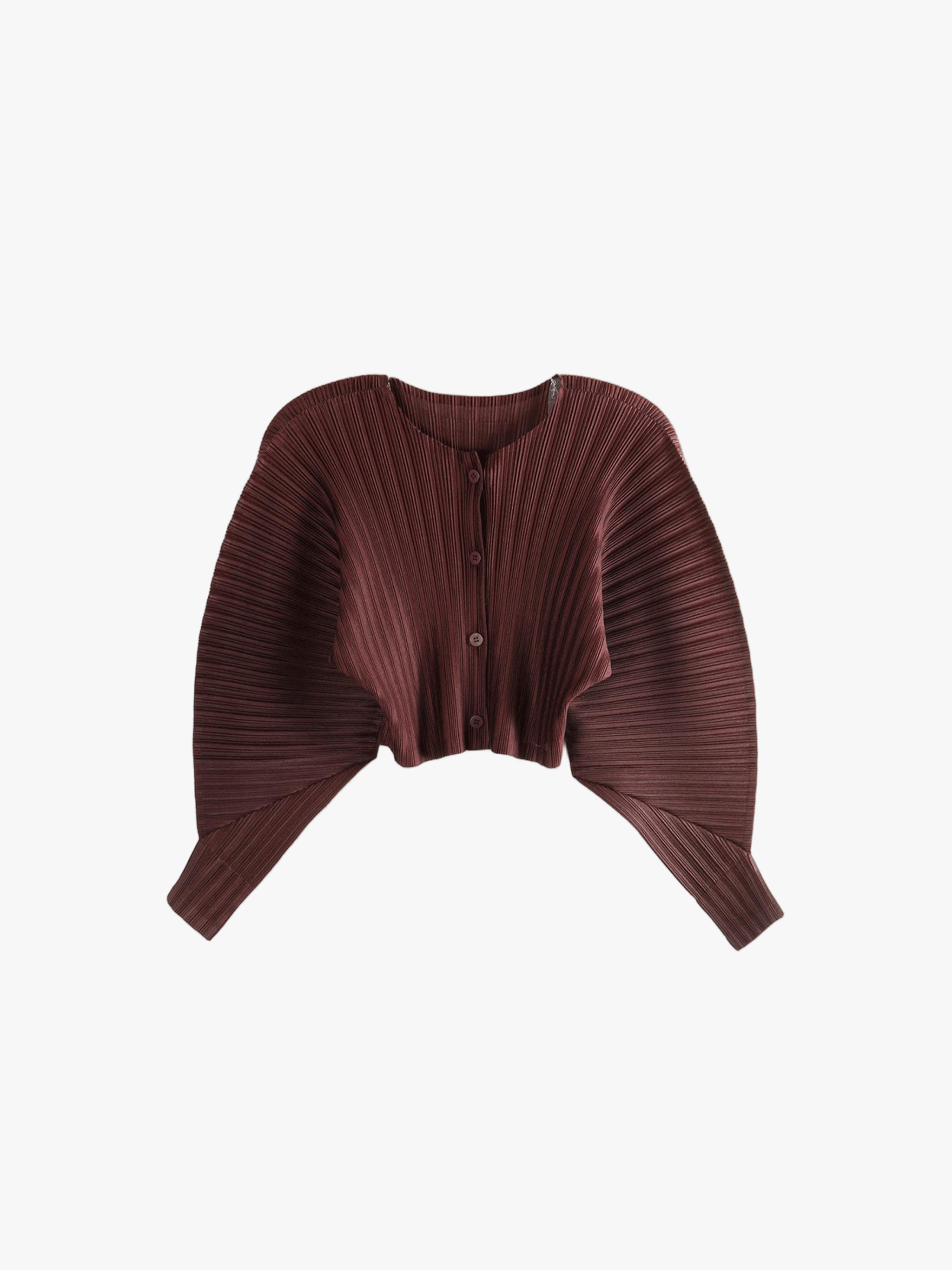 Brown cardigan, front view