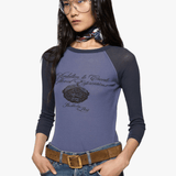 Blue t-shirt worn by a person, showing the t-shirt fit