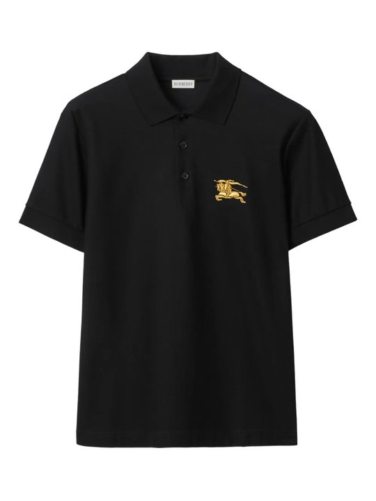 Black polo shirt,front view