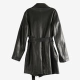 Black coat, back view