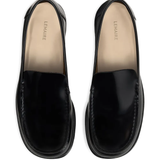 black loafers-mules,top view