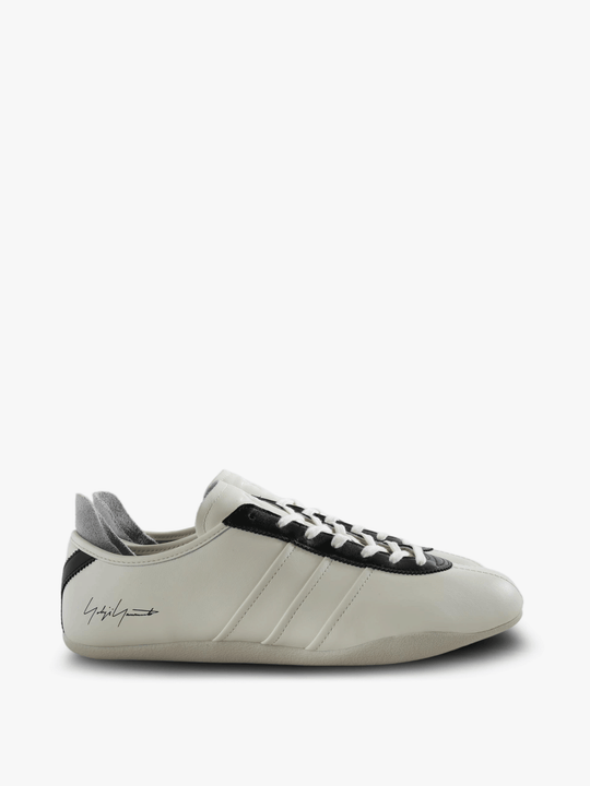 Tan shoes, side view