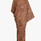 Burgundy dress, back view