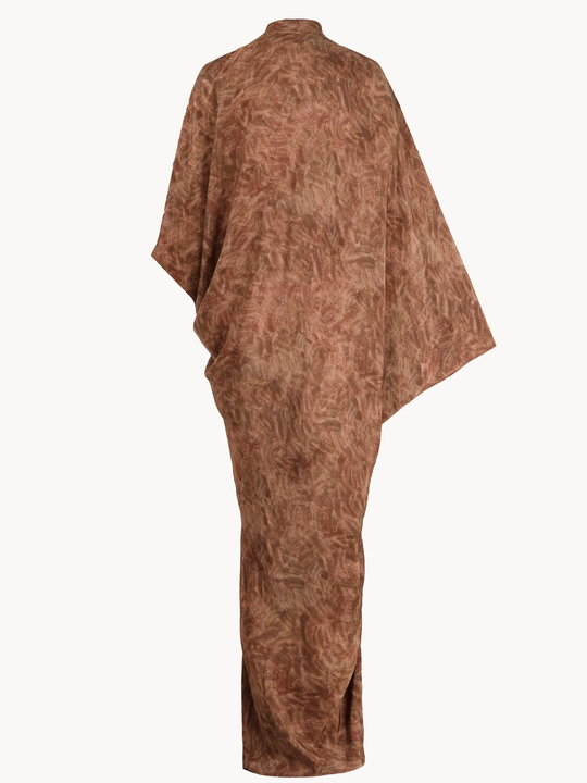 Burgundy dress, back view