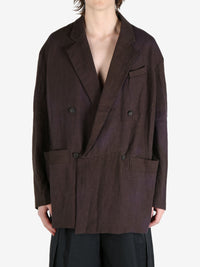 ZIGGY CHEN - Men Double Breasted Long Jacket