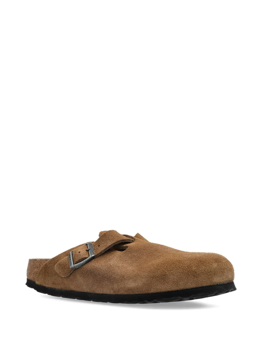 Brown sandals, side view