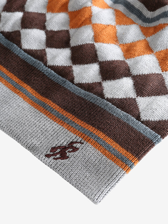 Close up of grey hat, showing texture of the wool blend fabric