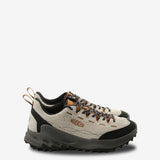 Tan sneakers, front view