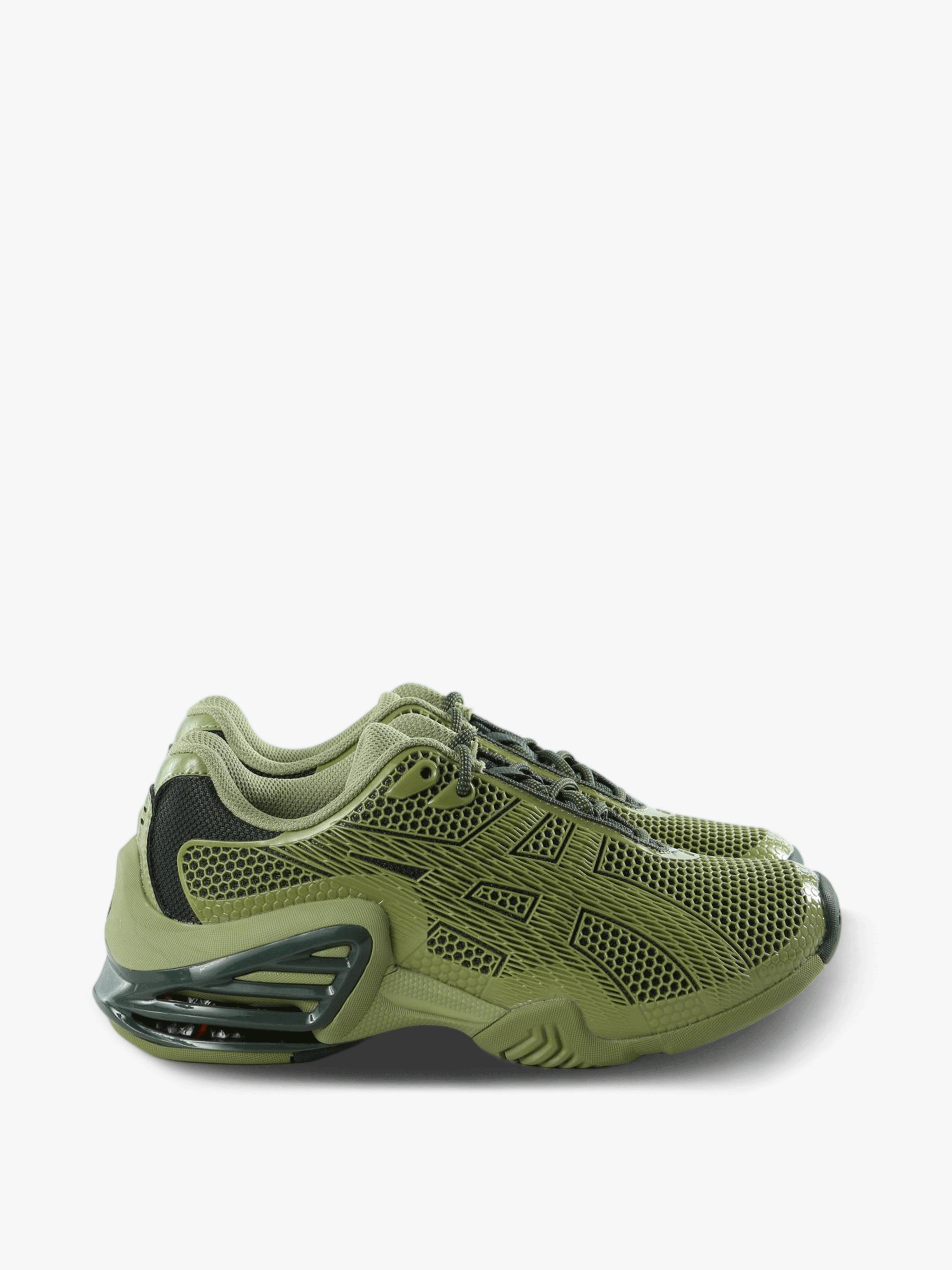Green shoes, side view