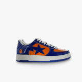 Navy shoes, side view