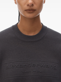 ALEXANDER WANG - Women Embossed Logo Ribbed Pull Over