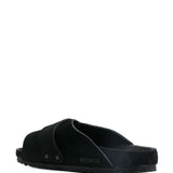 Black sandals, side view