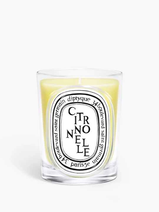 White candle, front view